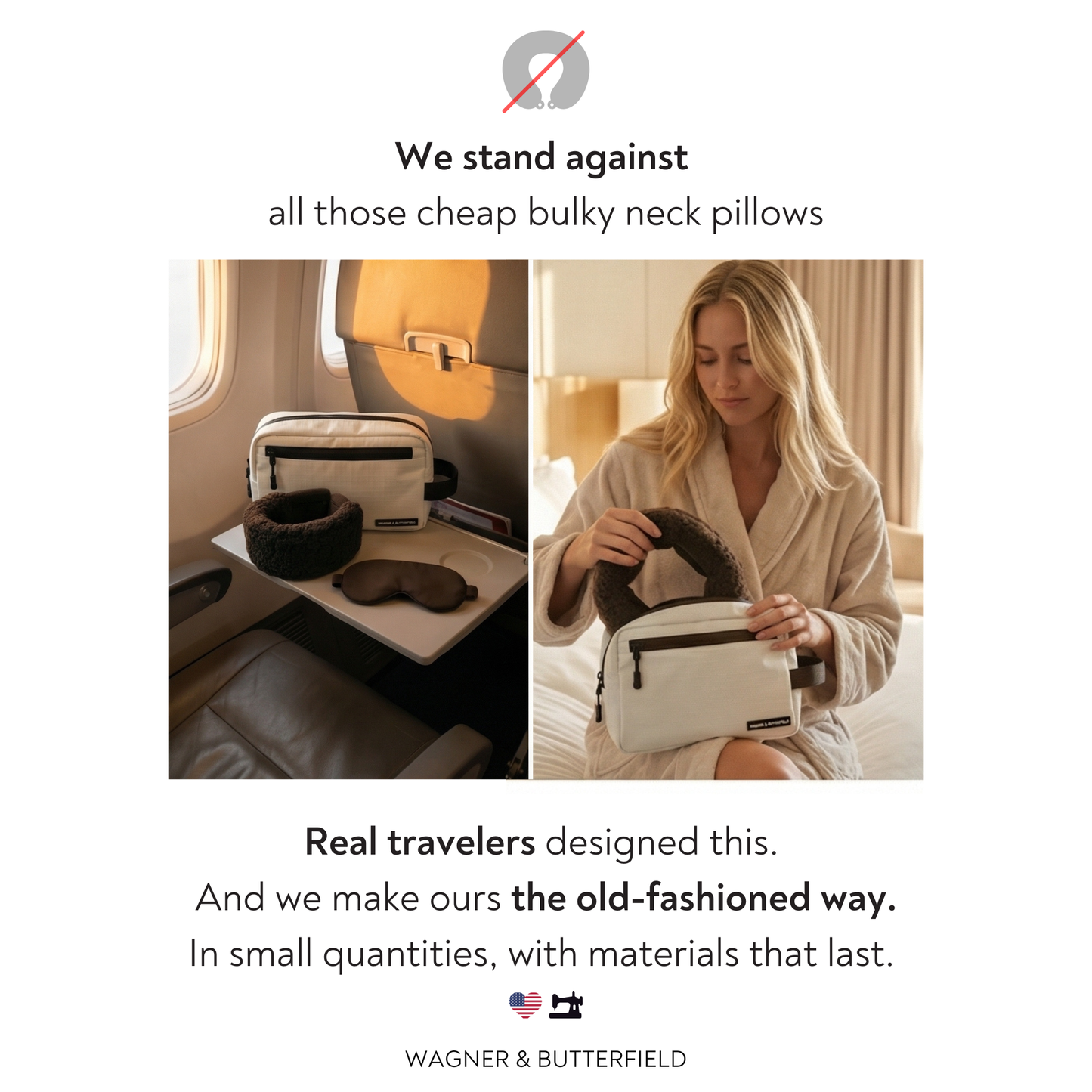 (Pillow + Case) - Just the Black Sherpa Travel Neck Pillow + Ripstop Travel Carry Case