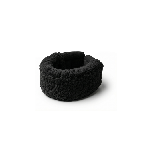 Black Sherpa Travel Neck Pillow