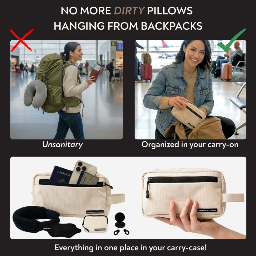 5 Piece Travel Pillow Gift Set