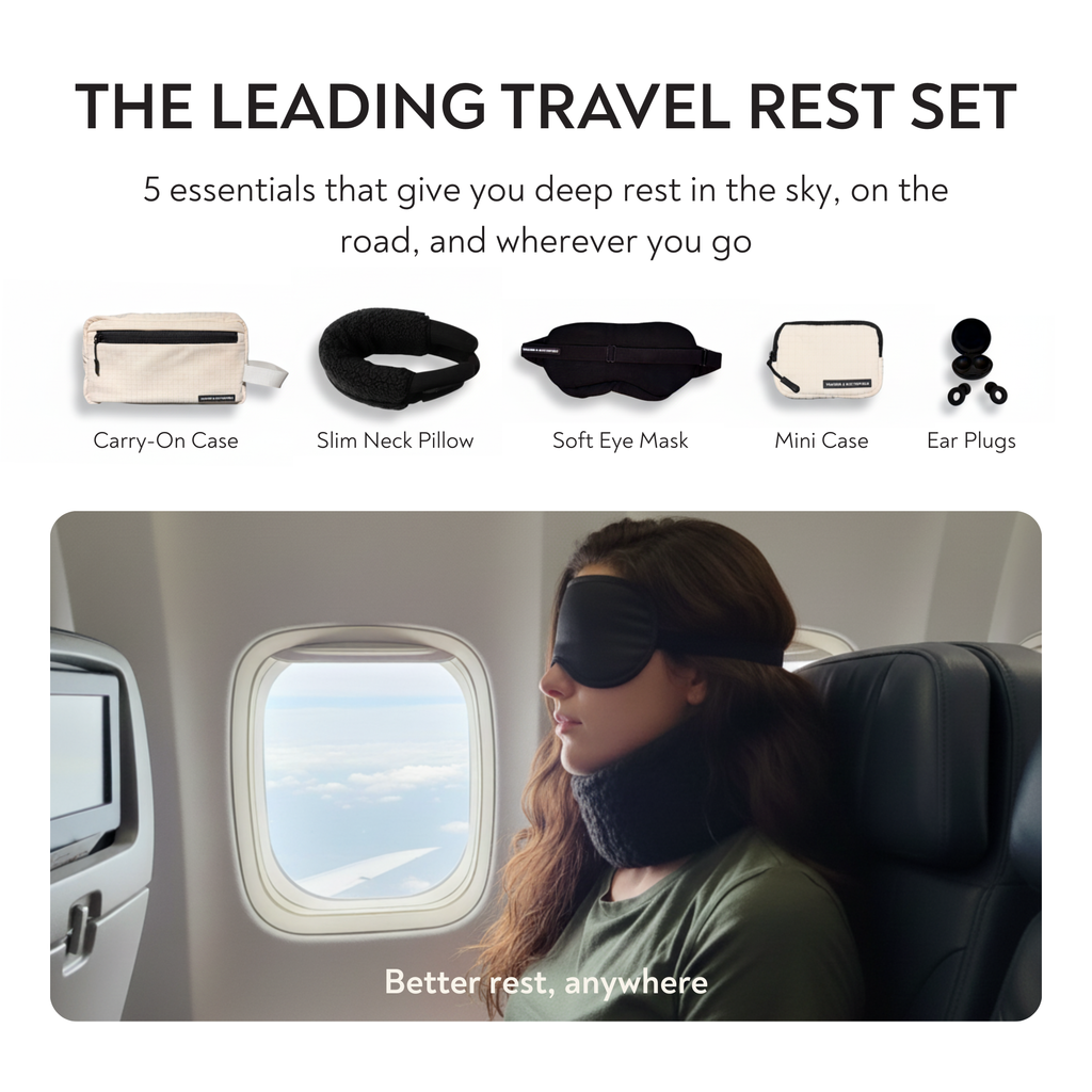 5 Piece Travel Pillow Gift Set