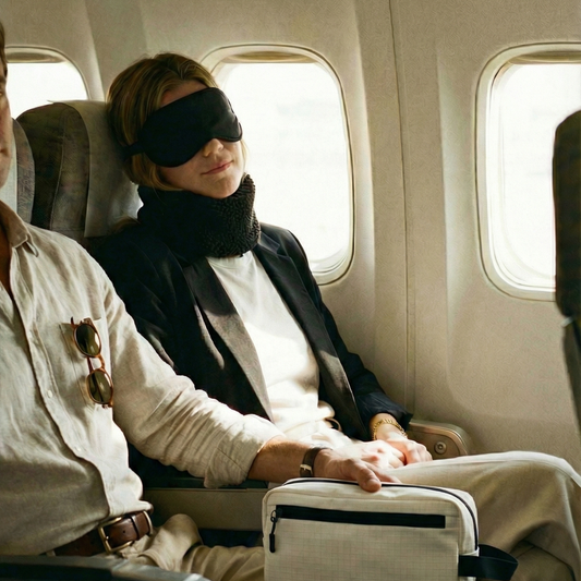 Black Cotton Adjustable Eye Mask