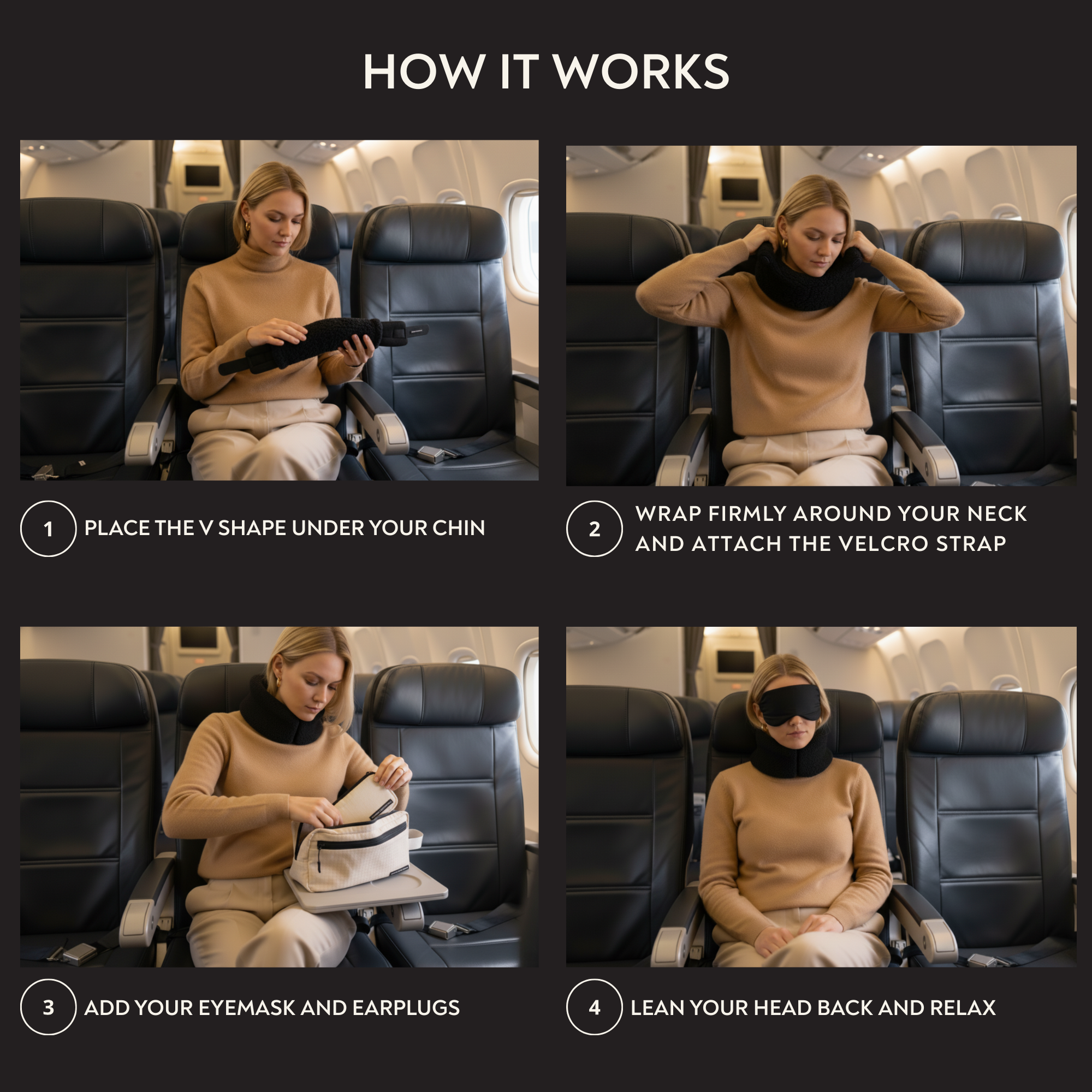 5 Piece Travel Pillow Gift Set