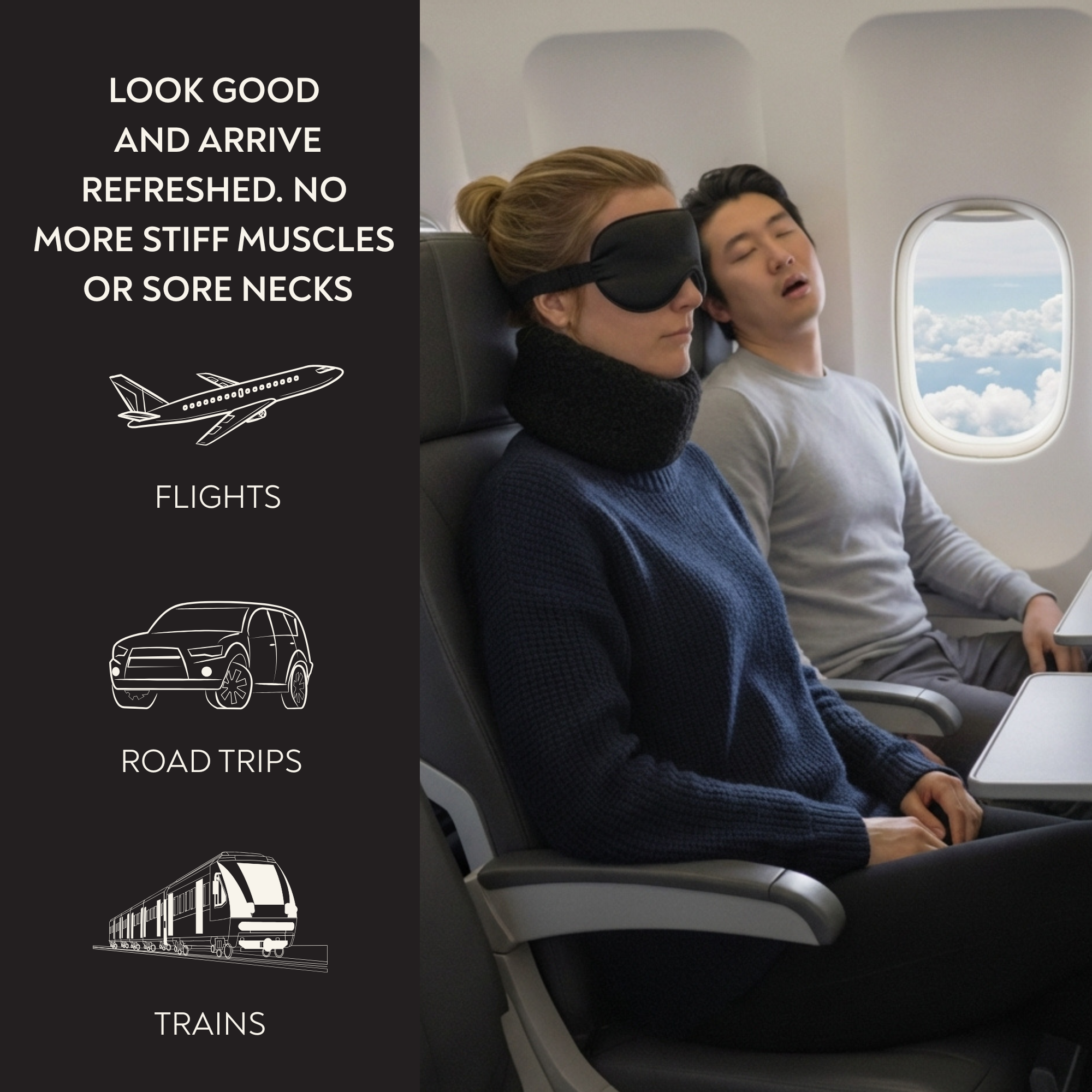 5 Piece Travel Pillow Gift Set